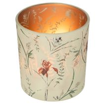 gjenstander Dekorativ glasslykt med blomstermotiv for stemningsfulle interiørdetaljer, 8 cm, 4 stk.