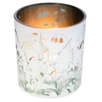 gjenstander Dekorativ glasslykt med bladdesign for stilig interiør, 8 cm, 4 stk.