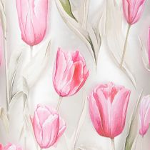 gjenstander Elegant lykt med tulipanmotiv for stemningsfull vårdekorasjon, 12,5 cm, 2 stk.