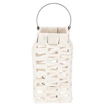 gjenstander Hengende lykt, sommerdekorasjon, makramé H35,5 cm B19 cm