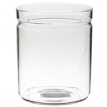 Blomstervase, glass sylinder, glassvase rund Ø10cm H12cm