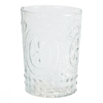 Lyktglass lysglass telysholder glass Ø7,5cm H10cm