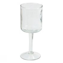 Glasslykt med sokkel, rund telysholder i glass Ø8cm H20cm