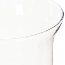 gjenstander Glasslysestake/vase for stemningsfull interiørdesign med klassisk eleganse, 25 cm