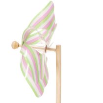 gjenstander Vindmøllehagepike, attraktiv dekorasjon for terrasse, hage og balkong, 47 cm, 3 deler