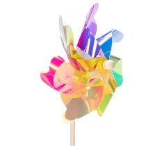 gjenstander Vindmøllebalkong, fargerikt blikkfang, sommerhagedekorasjon, 75 cm