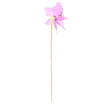 gjenstander Pinwheel med prikker vindmølle på pinne fargerik Ø8,5cm 12 stk