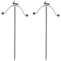 gjenstander Vindklokke maur dekorasjon hage stake metall 66cm 2stk