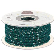 gjenstander Ulltråd med filtsnor ullsnor turkisgull Ø5mm 33m