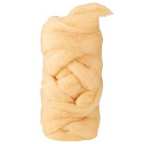 gjenstander Ullbånd, kremoransje, 10 m ull til kranser og arrangementer