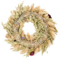 gjenstander Krans av tørkede blomster, festlig borddekorasjon for spesielle anledninger og årstider, 25 cm