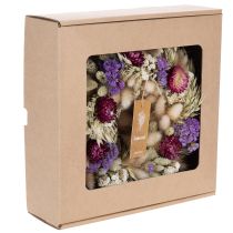gjenstander Krans av tørkede blomster, festlig borddekorasjon for spesielle anledninger og årstider, 25 cm