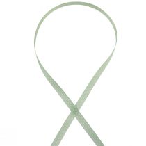 gjenstander Gavebånd prikkete pyntebånd grønt mint 10mm 25m