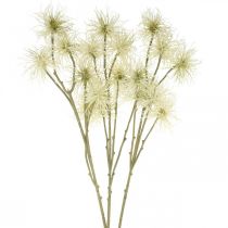 Xanthium kunstig blomst krem høstdekorasjon 6 blomster 80cm 3stk