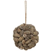 gjenstander Kjeglekule for oppheng av orkjegler hvitvasket 12 cm
