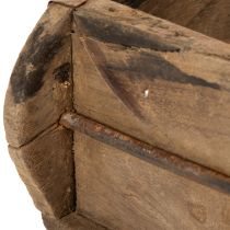 gjenstander Trebrett med to rom, autentisk mursteinsform, egnet for hjem eller kontor, 60 cm