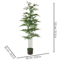 gjenstander Kunstig bambustre, grønt, 132 cm, stueplante