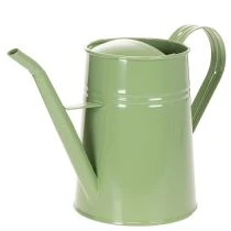 gjenstander Vintage vannkanne i metall til innendørs bruk, mintgrønn, 1,7 l, dekorativ vase, retro design, H23 cm