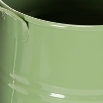 gjenstander Vintage vannkanne i metall til innendørs bruk, mintgrønn, 1,7 l, dekorativ vase, retro design, H23 cm