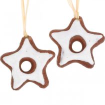 Juletrepynt pynt kanelstjerner dekorasjon stjerne plast 5cm 24stk