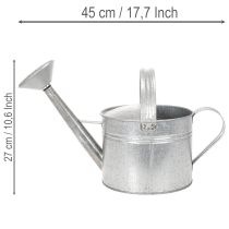 gjenstander Vintage vannkanne i sink, 27 cm - blomsterpotte til hage og terrasse, metallblomsterpotte