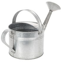 gjenstander Vintage vannkanne i sink, 27 cm - blomsterpotte til hage og terrasse, metallblomsterpotte