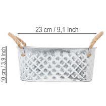 gjenstander Oval sinkskål 23 cm x 12 cm H10,5 cm