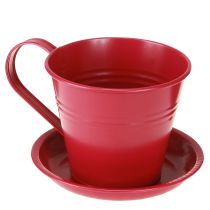 gjenstander Plantekopp med skål for kreative hager, 11 cm, 6 stk.