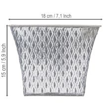 gjenstander Sinkpotte med diamantmønster, H15 cm