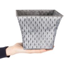 gjenstander Sinkpotte med diamantmønster, H15 cm