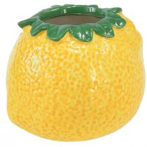 gjenstander Sitron dekorativ vase keramisk blomsterpotte gul Ø8,5cm