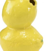 gjenstander Sitronvase blomstervase gul sommerdekor keramikk H20cm