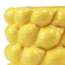 gjenstander Sitronvase keramisk plantekasse sitrongul Ø17cm H15cm