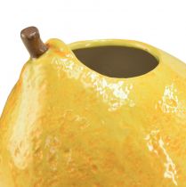 gjenstander Sitronvase keramikkvase sitrongul middelhavs H19cm