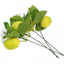 gjenstander Deco gren sitron og blomster kunstig gren sommerpynt 26cm 4stk