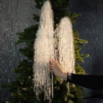 gjenstander Kunstig vintergren i hvitt med et snøhvit, frostet utseende, 70 cm