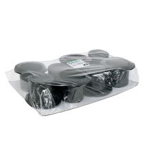 gjenstander Sylinder sort 8cm 8stk