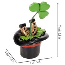 gjenstander Lykkebringende kløver og bille i flosshatt, 7 cm, 3 stk.