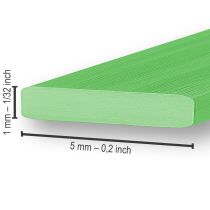 gjenstander Aluminium flattråd grønn 5mm x 1mm 2,5m