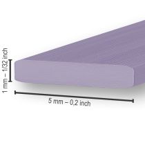 gjenstander Aluminiums flattråd, lavendel, 5 mm, 10 m, dekorativ tråd, hobbytråd