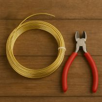 gjenstander Gull aluminiumstråd, 2 mm, 60 m, 500 g, bøyelig tråd til dekorasjon og smykker.