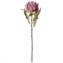 gjenstander Kunstig artisjokk Stor kunstig blomst Tørrlook Lilla 76cm