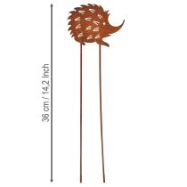 gjenstander Hagepinne rust metall patina 10x8,5cm 6 stk