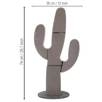 gjenstander Blomsterkaktusfigur i skum, svart, 38 cm x 74 cm