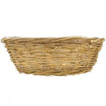 gjenstander Stor blomsterskål, plantekurv med slyngplanter, Ø40 cm H13 cm, naturlig dekorasjon, borddekorasjon, unikt stykke