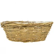 gjenstander Naturlig blomsterskål, dekorativ skål med slyngplantedesign, 31 cm, rustikk, blomsterpotte