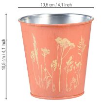 gjenstander Blomsterpotte med blomsterdekorasjon, aprikosgul, Ø10,5 cm H10,5 cm