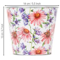 gjenstander Blomsterpotte, vårdekorasjon, plantekasse, metall, Ø14 cm H12,5 cm