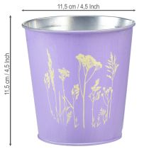 gjenstander Metallblomsterpotte, blomsterpotte, lilla, Ø11,5 cm H11,5 cm