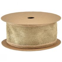 gjenstander Fløyelsbånd dekorative bånd smykker bånd fløyelsbrun B50mm L8m